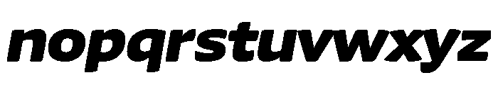 Chidori Expanded Black Italic Font LOWERCASE