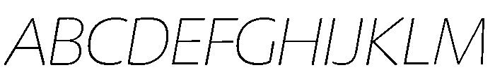 Chidori Expanded ExtraLight Italic Font UPPERCASE