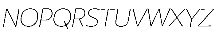 Chidori Expanded ExtraLight Italic Font UPPERCASE