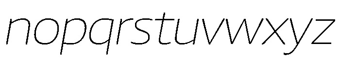 Chidori Expanded ExtraLight Italic Font LOWERCASE