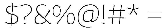 Chidori Expanded ExtraLight Font OTHER CHARS