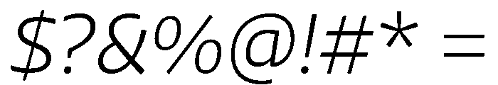 Chidori Expanded Light Italic Font OTHER CHARS