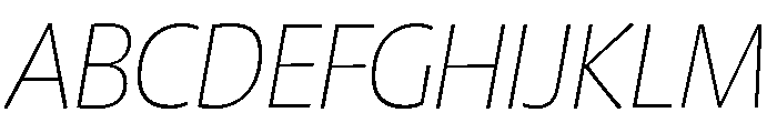 Chidori ExtraLight Italic Font UPPERCASE