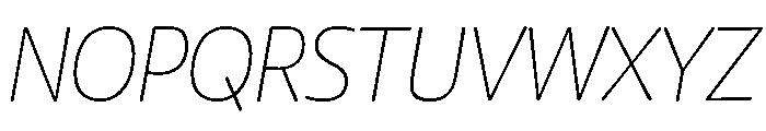 Chidori ExtraLight Italic Font UPPERCASE