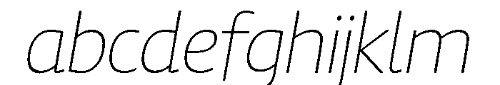 Chidori ExtraLight Italic FONT