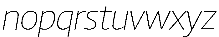 Chidori ExtraLight Italic Font LOWERCASE