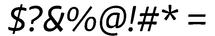 Chidori Italic Font OTHER CHARS