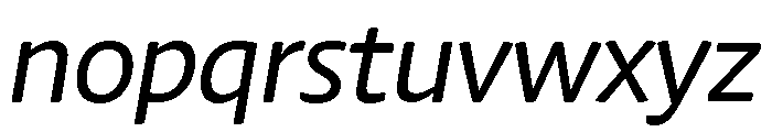 Chidori Italic Font LOWERCASE