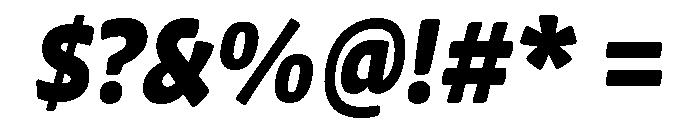 Chidori SemiCondensed Black Italic Font OTHER CHARS