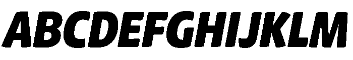 Chidori SemiCondensed Black Italic Font UPPERCASE