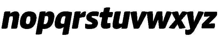 Chidori SemiCondensed Black Italic Font LOWERCASE