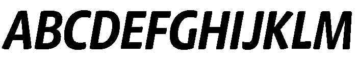 Chidori SemiCondensed Bold Italic Font UPPERCASE