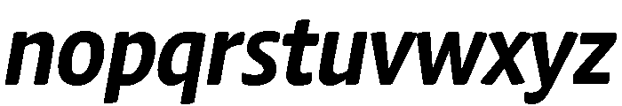 Chidori SemiCondensed Bold Italic Font LOWERCASE