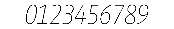 Chidori SemiCondensed ExtraLight Italic Font OTHER CHARS