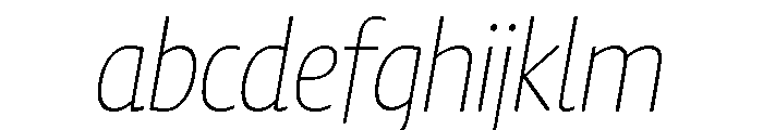 Chidori SemiCondensed ExtraLight Italic FONT