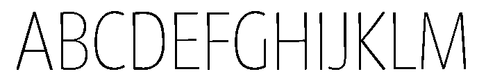 Chidori SemiCondensed ExtraLight Font UPPERCASE