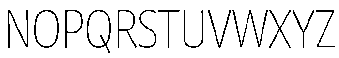 Chidori SemiCondensed ExtraLight Font UPPERCASE