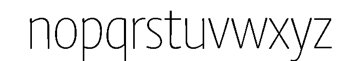 Chidori SemiCondensed ExtraLight Font LOWERCASE