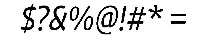 Chidori SemiCondensed Italic Font OTHER CHARS