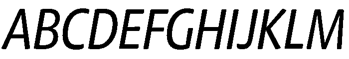 Chidori SemiCondensed Italic Font UPPERCASE