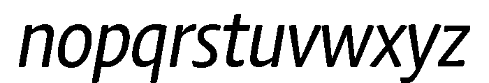 Chidori SemiCondensed Italic Font LOWERCASE