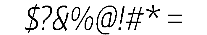 Chidori SemiCondensed Light Italic Font OTHER CHARS