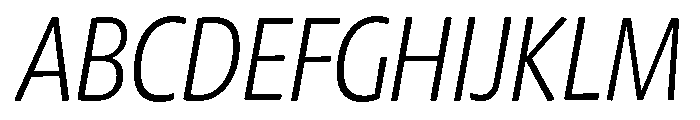 Chidori SemiCondensed Light Italic Font UPPERCASE