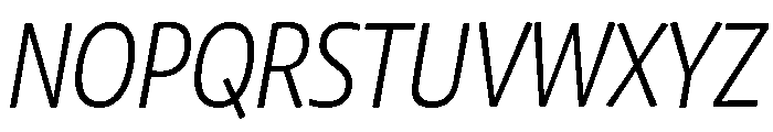 Chidori SemiCondensed Light Italic Font UPPERCASE