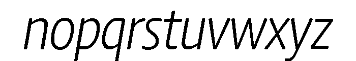 Chidori SemiCondensed Light Italic Font LOWERCASE