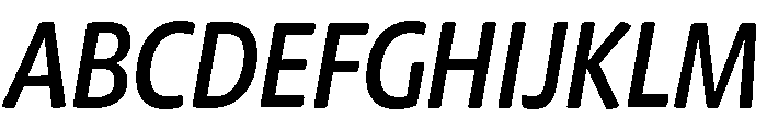 Chidori SemiCondensed Medium Italic Font UPPERCASE