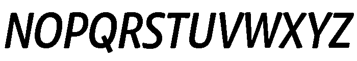Chidori SemiCondensed Medium Italic Font UPPERCASE
