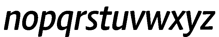 Chidori SemiCondensed Medium Italic Font LOWERCASE