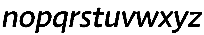 Chidori VF Medium Italic Font LOWERCASE