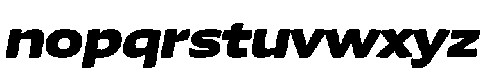 Chidori Wide Black Italic Font LOWERCASE