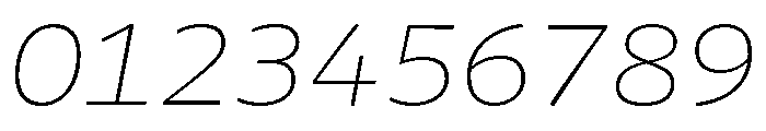 Chidori Wide ExtraLight Italic Font OTHER CHARS