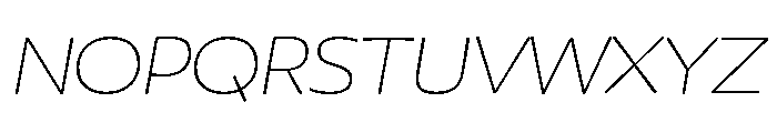 Chidori Wide ExtraLight Italic Font UPPERCASE