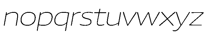 Chidori Wide ExtraLight Italic Font LOWERCASE