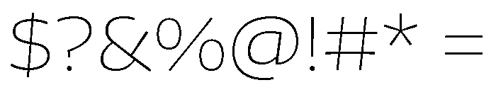 Chidori Wide ExtraLight Font OTHER CHARS