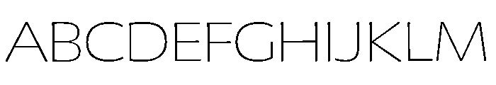 Chidori Wide ExtraLight Font UPPERCASE