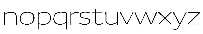 Chidori Wide ExtraLight Font LOWERCASE