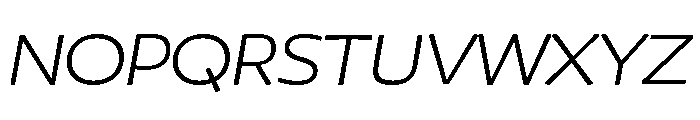 Chidori Wide Light Italic Font UPPERCASE