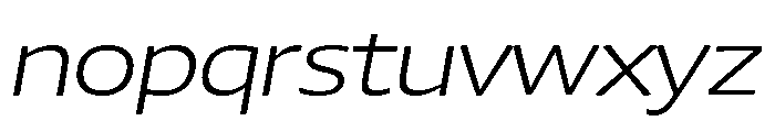Chidori Wide Light Italic Font LOWERCASE