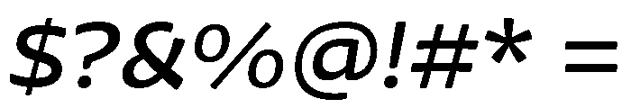 Chidori Wide Medium Italic Font OTHER CHARS