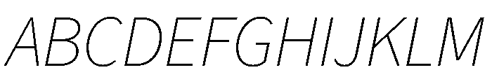 Chiron Hei Hk Extra Light Italic Font UPPERCASE