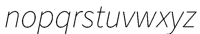 Chiron Hei Hk Extra Light Italic Font LOWERCASE
