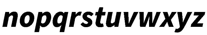 Chiron Hei Hk Heavy Italic Font LOWERCASE