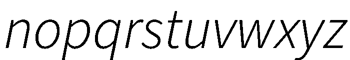 Chiron Hei Hk Light Italic Font LOWERCASE