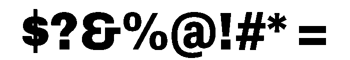 Chivo Heavy Font OTHER CHARS