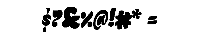 Chupilca Fat Font OTHER CHARS