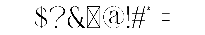 CHATER Font OTHER CHARS